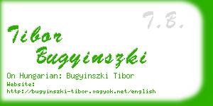 tibor bugyinszki business card